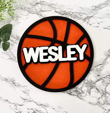 Basketball Name Sign, Name Sign, Custom Basketball Sign, Custom Basketball Name Sign, Nursery Sign, Nursery Name Sign, Basketball Decor